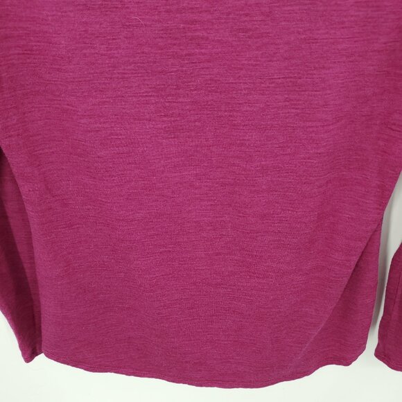 Seg'ments 100% Merino Wool Crew Neck Long Sleeve Base Layer Top M Dark Pink - Picture 11 of 15